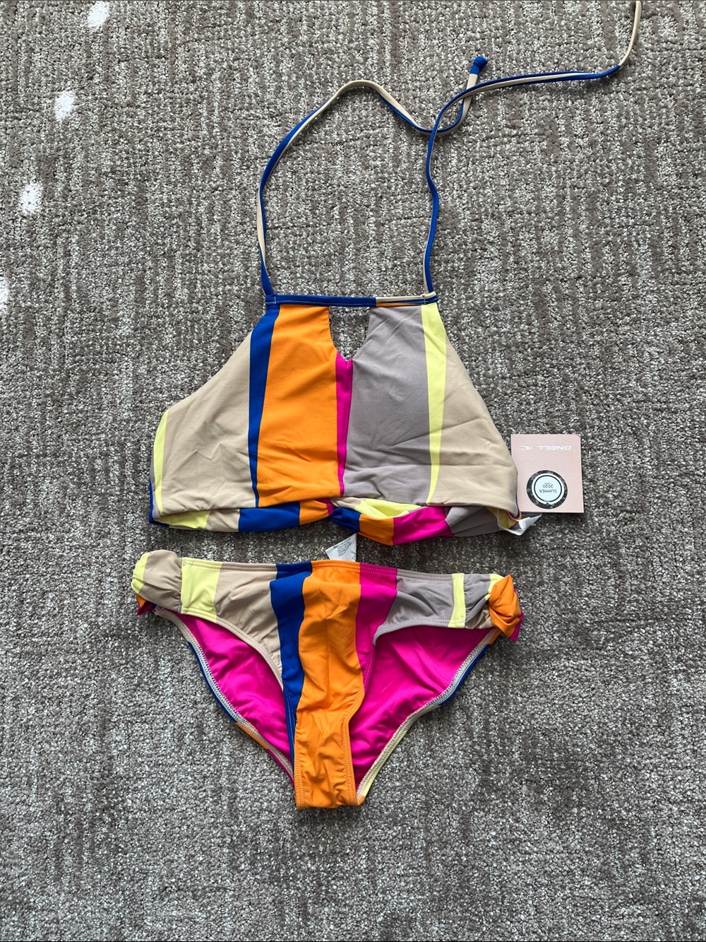 O’Neill Striped Multicolor Bikini Set 14